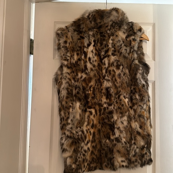 NWT Adrienne Landau Leopard/Cheetah Fur Vest - Picture 2 of 6